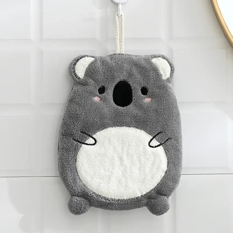 Animal microfiber children's hand towel – bathroom plush decor