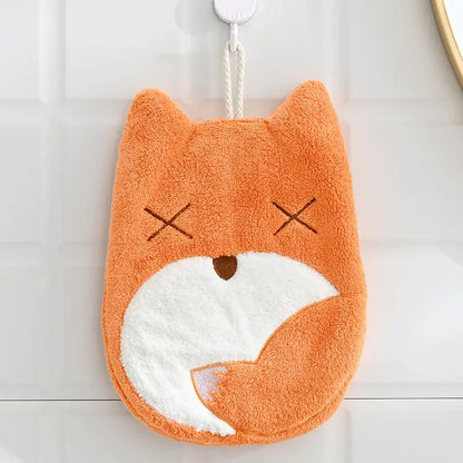 Animal microfiber children's hand towel – bathroom plush decor