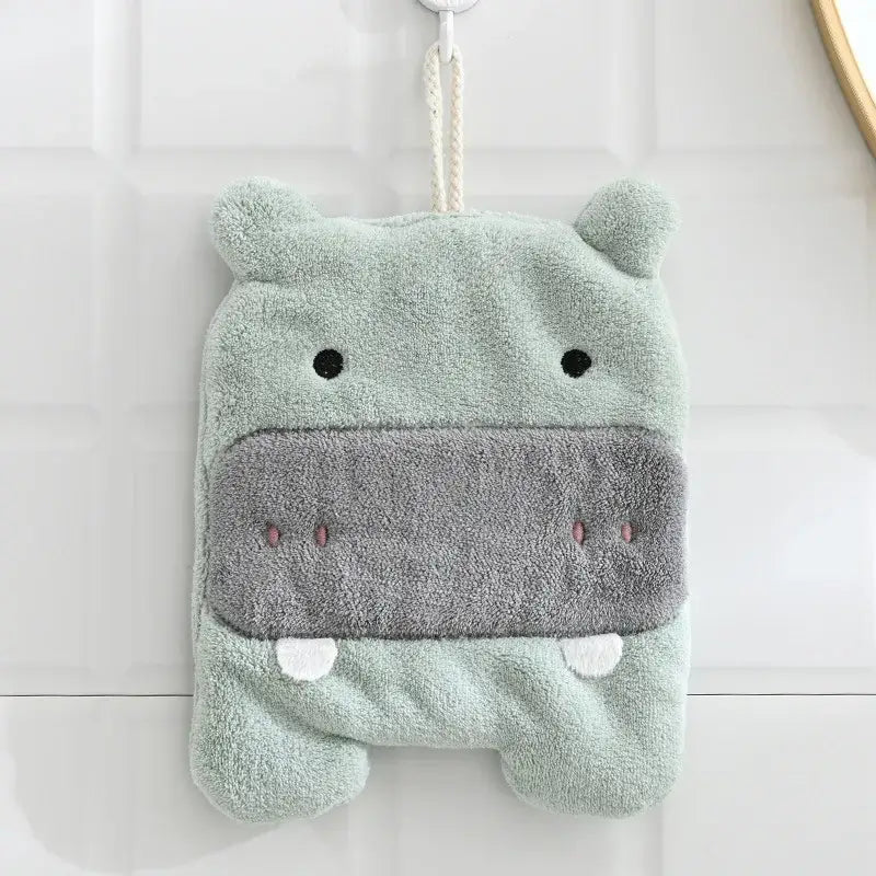 Animal microfiber children's hand towel – bathroom plush decor