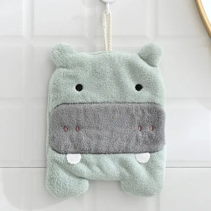 Animal microfiber children's hand towel – bathroom plush decor