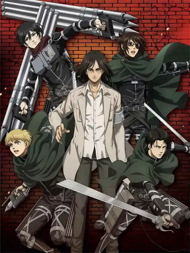 Attack on titan final season anime magazine canvas poster bedroom art