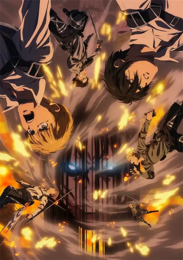 Attack on titan final season anime magazine canvas poster bedroom art