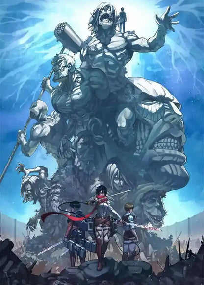 Attack on titan final season anime magazine canvas poster bedroom art