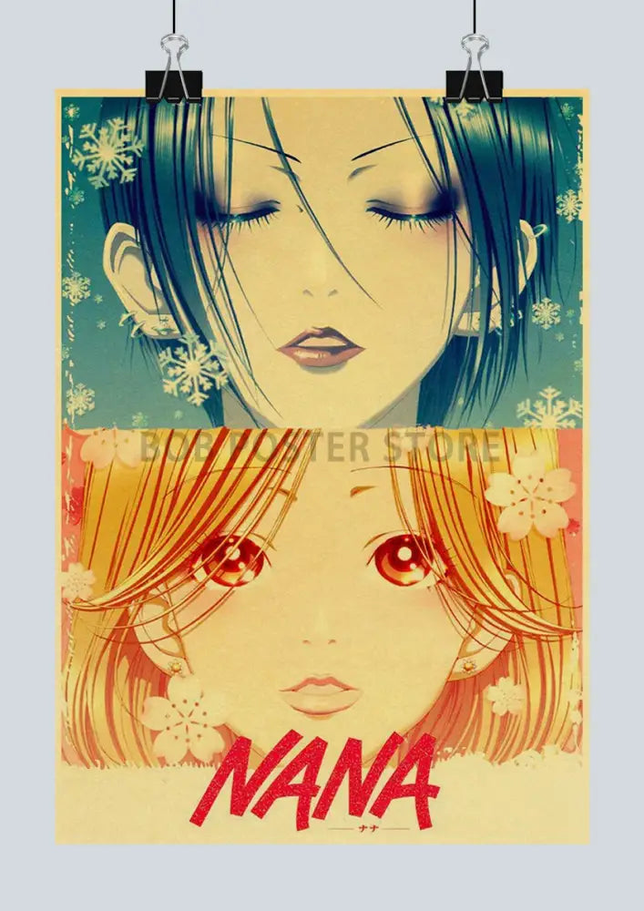Retro anime nana kraft paper posters bedroom wall decor