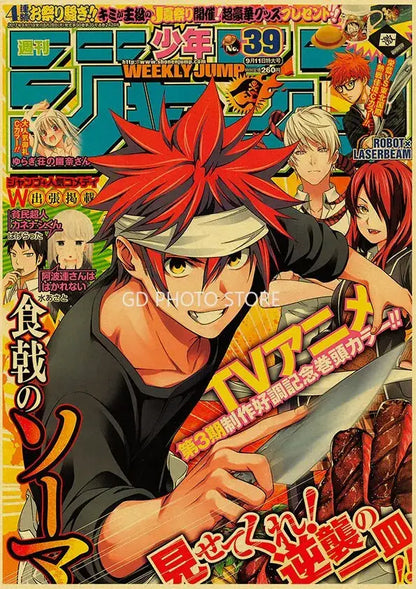 Black clover weekly shonen jump anime poster kraft paper bedroom art