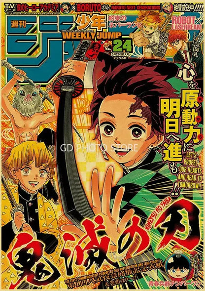 Black clover weekly shonen jump anime poster kraft paper bedroom art