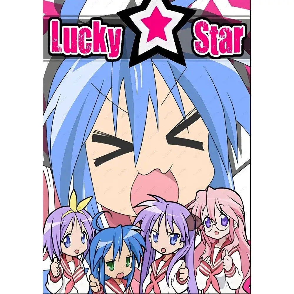 Lucky star anime girl poster waterproof bedroom wall decor