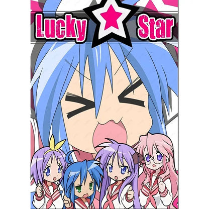 Lucky star anime girl poster waterproof bedroom wall decor