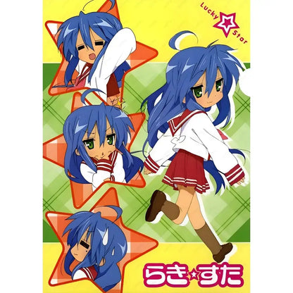 Lucky star anime girl poster waterproof bedroom wall decor