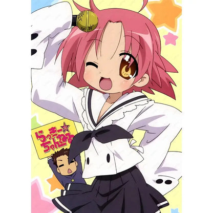 Lucky star anime girl poster waterproof bedroom wall decor