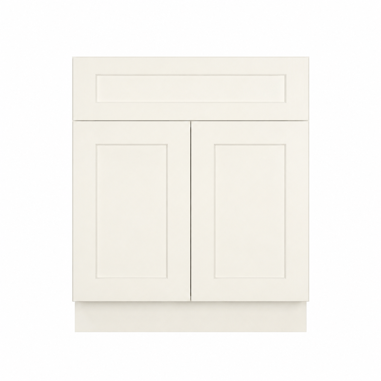 24 Inch Antique White Shaker Single Sink Bathroom Vanity