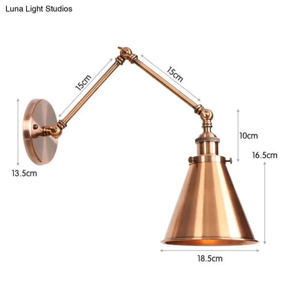 DecorBites™ Antique Adjustable Wall Lamp Sconce Black Copper