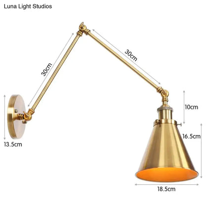DecorBites™ Antique Adjustable Wall Lamp Sconce Black Copper