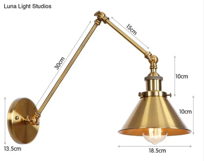 DecorBites™ Antique Adjustable Wall Lamp Sconce Black Copper
