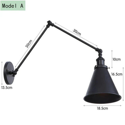 DecorBites™ Antique Adjustable Wall Lamp Sconce Black Copper