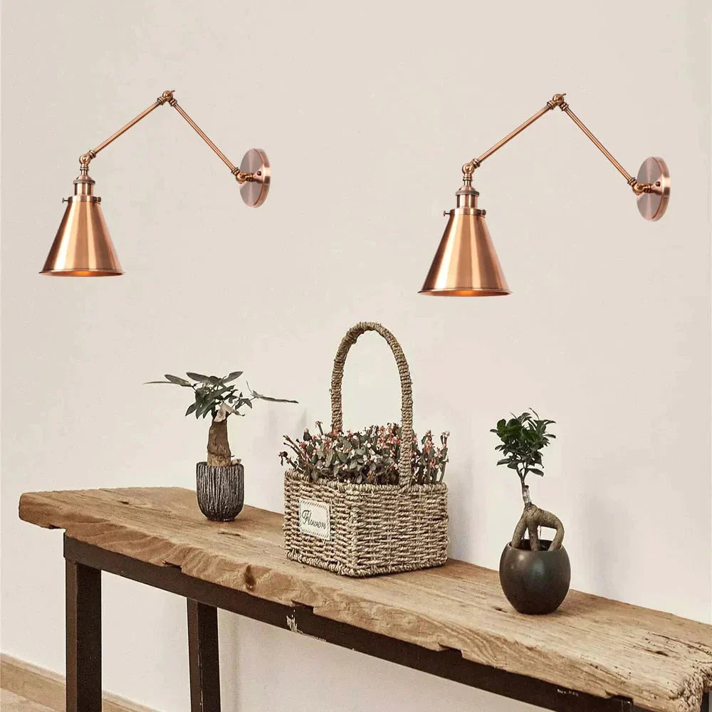 DecorBites™ Antique Adjustable Wall Lamp Sconce Black Copper