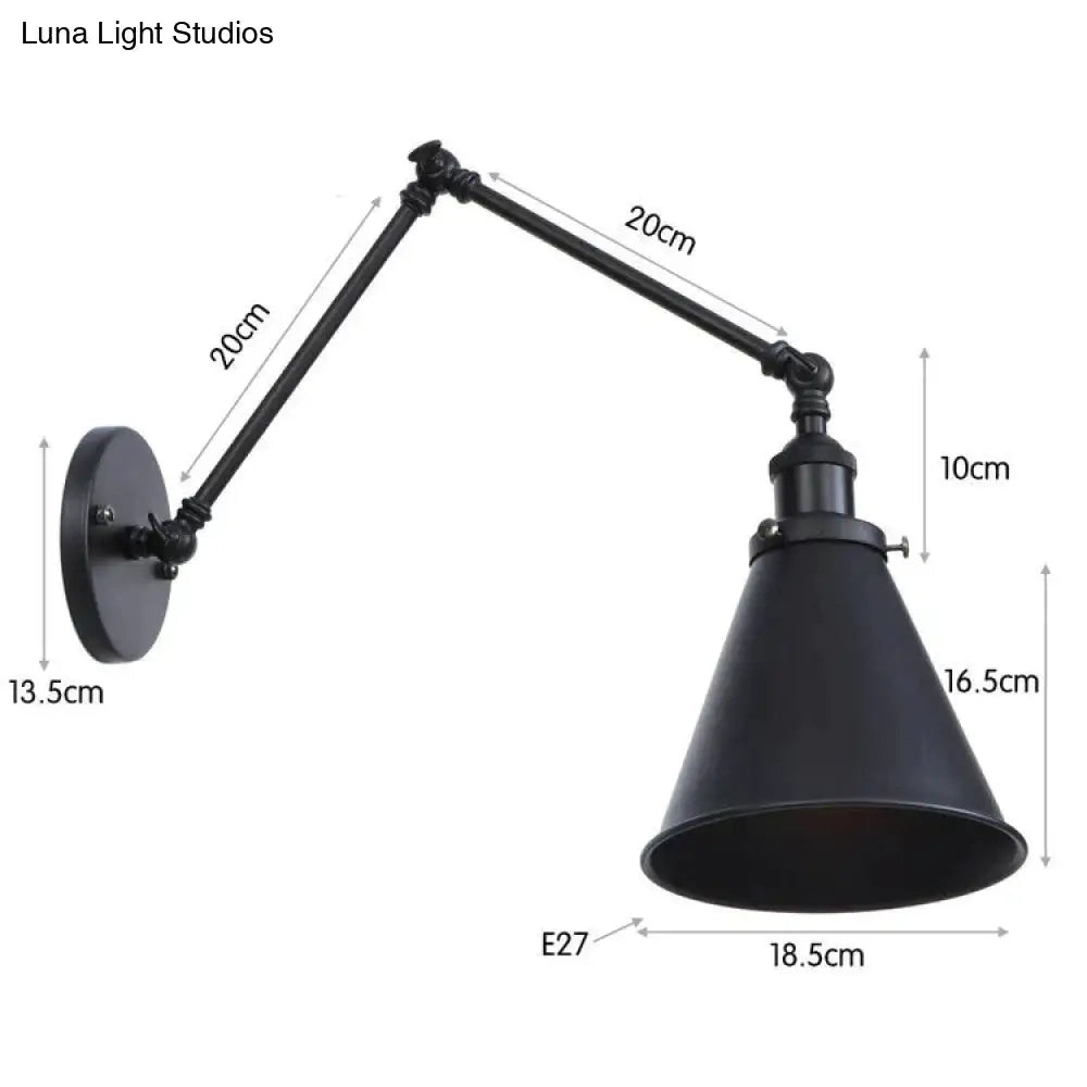 DecorBites™ Antique Adjustable Wall Lamp Sconce Black Copper