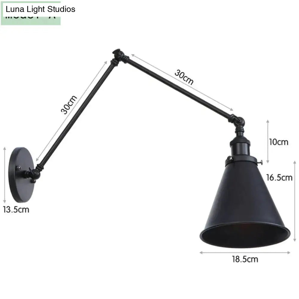 DecorBites™ Antique Adjustable Wall Lamp Sconce Black Copper