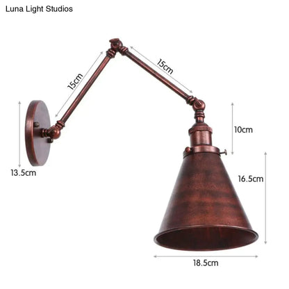 DecorBites™ Antique Adjustable Wall Lamp Sconce Black Copper
