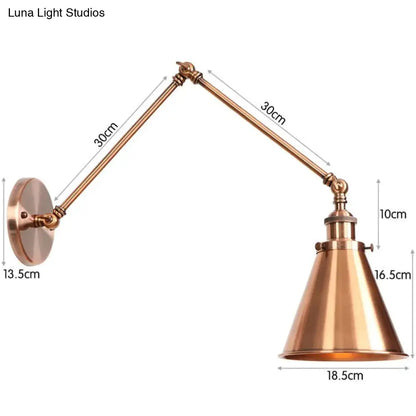 DecorBites™ Antique Adjustable Wall Lamp Sconce Black Copper