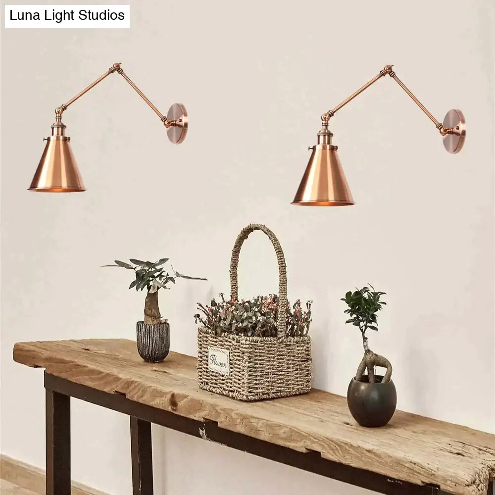 DecorBites™ Antique Adjustable Wall Lamp Sconce Black Copper