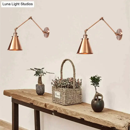 DecorBites™ Antique Adjustable Wall Lamp Sconce Black Copper