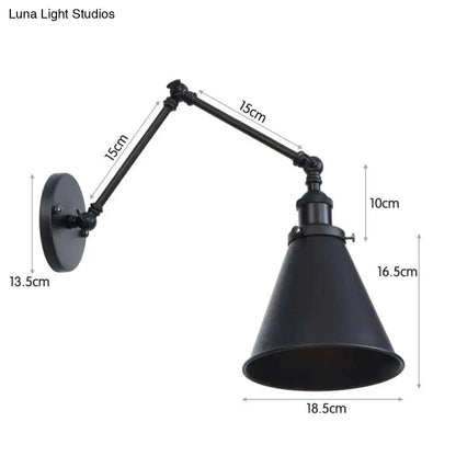 DecorBites™ Antique Adjustable Wall Lamp Sconce Black Copper