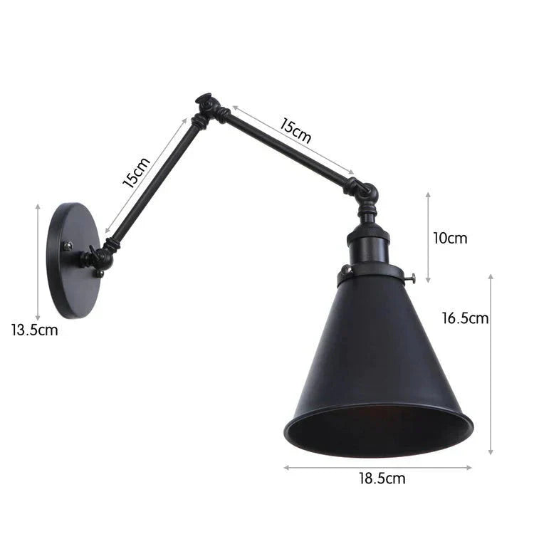 DecorBites™ Antique Adjustable Wall Lamp Sconce Black Copper
