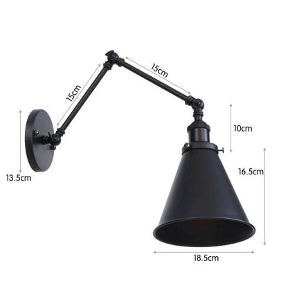 DecorBites™ Antique Adjustable Wall Lamp Sconce Black Copper