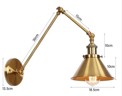 DecorBites™ Antique Adjustable Wall Lamp Sconce Black Copper