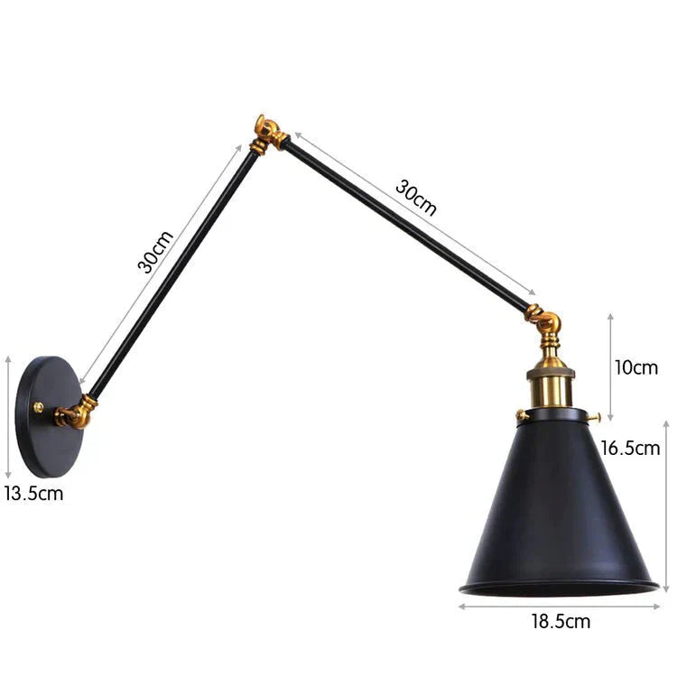 DecorBites™ Antique Adjustable Wall Lamp Sconce Black Copper