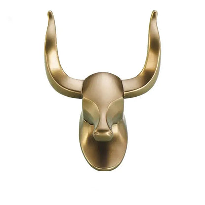 Antique aluminum bull head robe hook for bathroom clothes