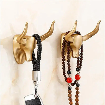 Antique aluminum bull head robe hook for bathroom clothes