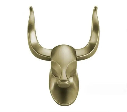 Antique aluminum bull head robe hook for bathroom clothes