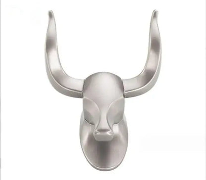 Antique aluminum bull head robe hook for bathroom clothes