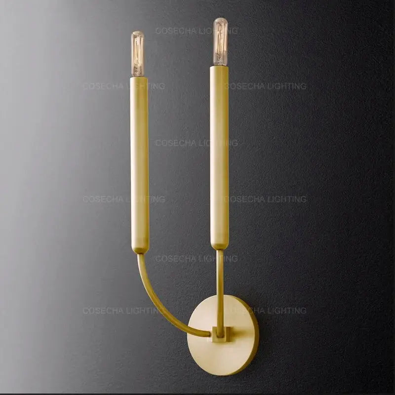 Antique art deco gold mirror lights wall lamps for living room