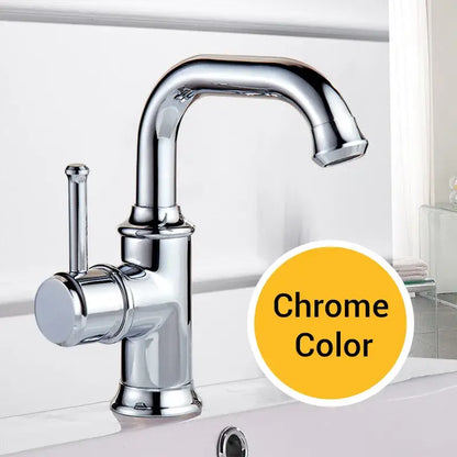 Antique black brass bathroom faucet single handle hot cold water mixer