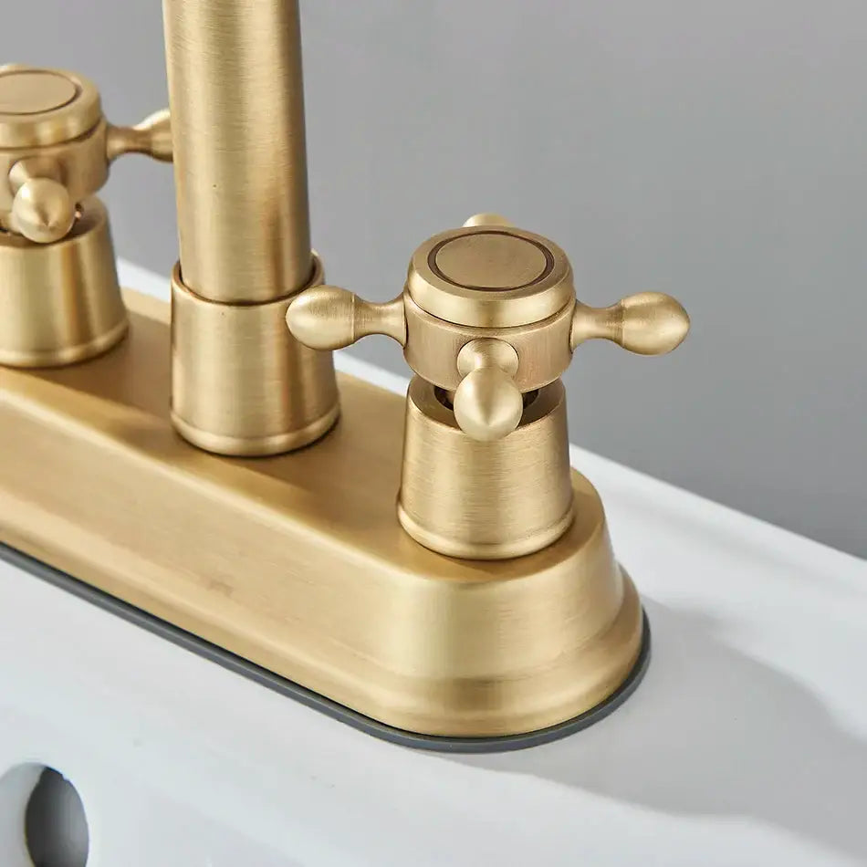 Antique black brass waterfall basin faucet bathroom vanity tap