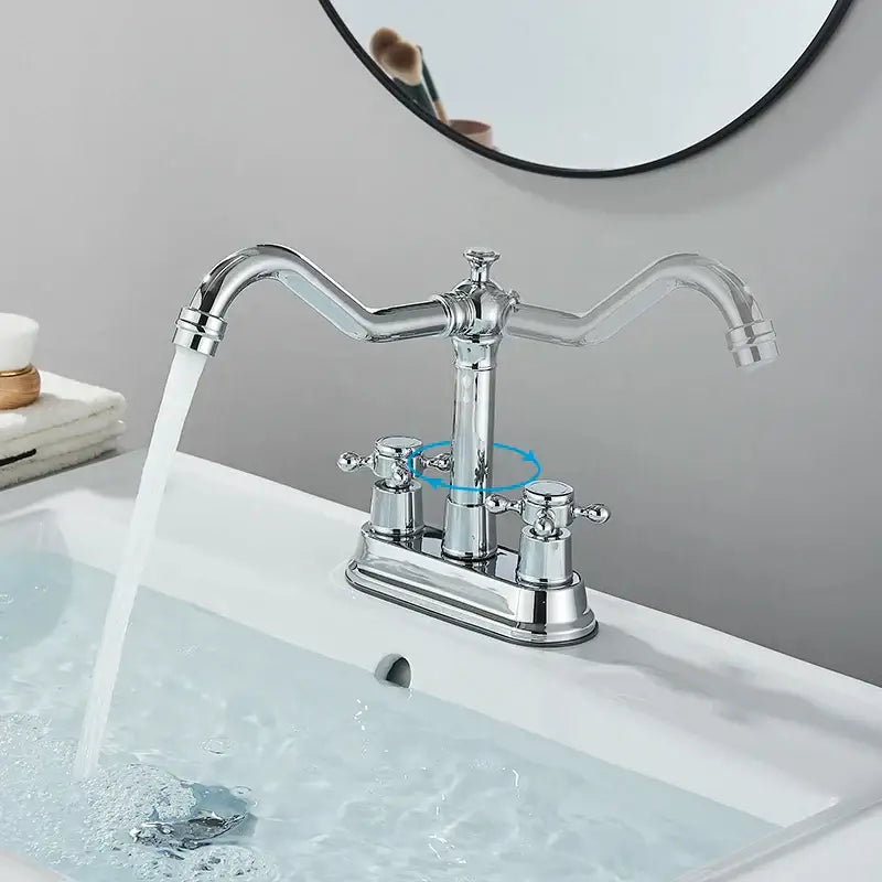 Antique black brass waterfall basin faucet bathroom vanity tap