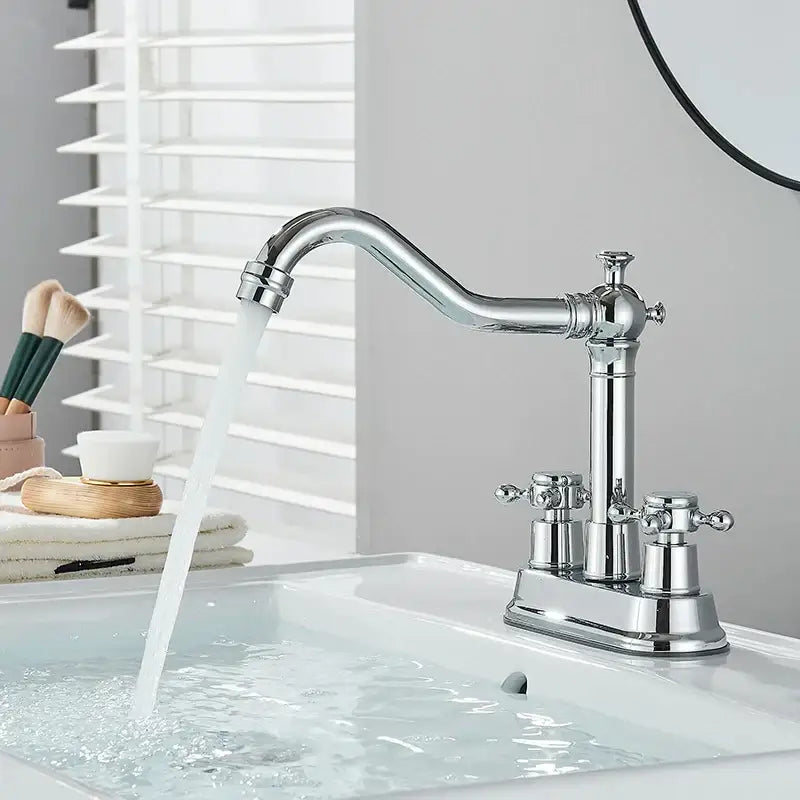 Antique black brass waterfall basin faucet bathroom vanity tap