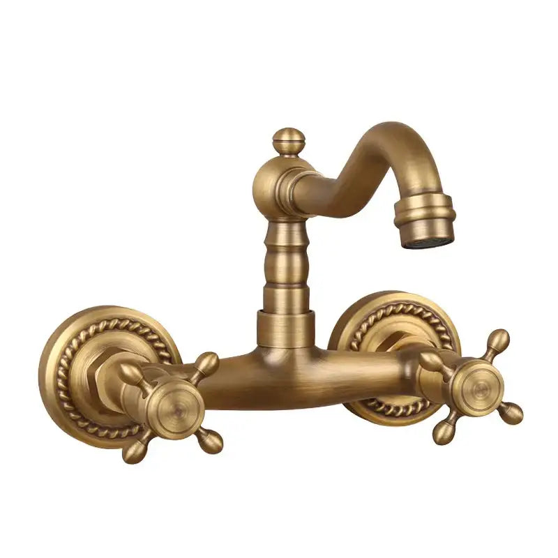 Antique black brass waterfall basin faucet bathroom vanity tap