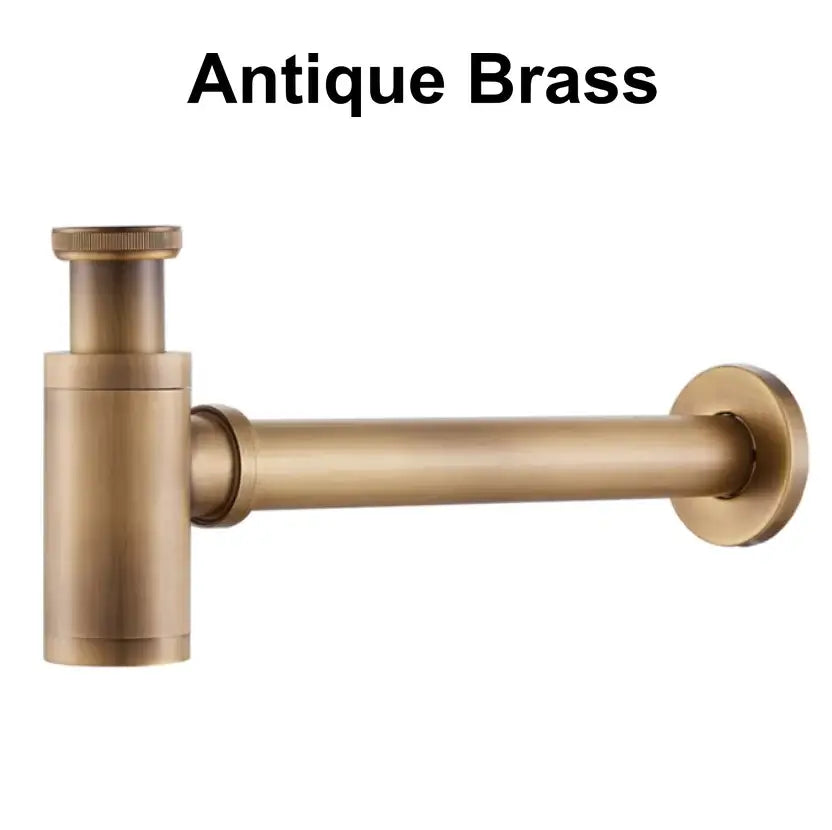 Antique brass air isolation drain pipe bathroom sink threaded connection