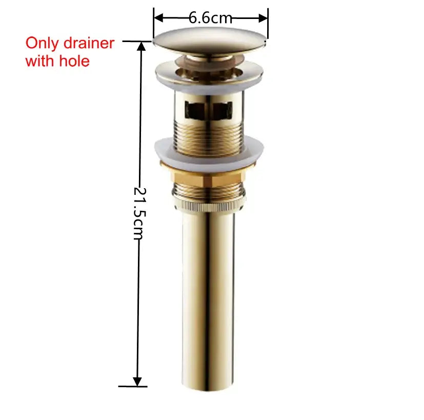 Antique brass air isolation drain pipe bathroom sink threaded connection