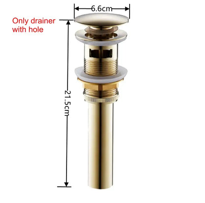 Antique brass air isolation drain pipe bathroom sink threaded connection