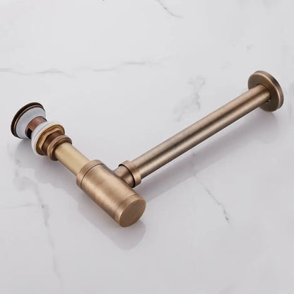 Antique brass air isolation drain pipe bathroom sink threaded connection