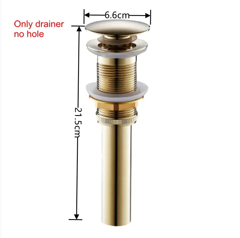 Antique brass air isolation drain pipe bathroom sink threaded connection