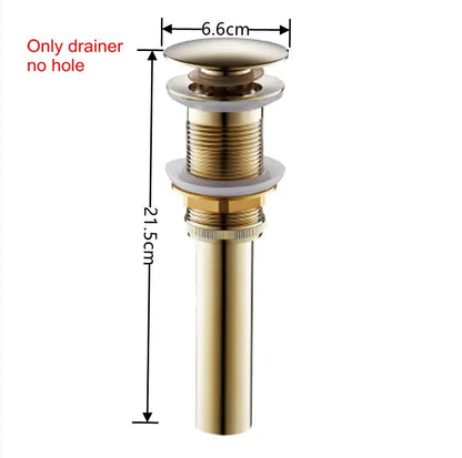 Antique brass air isolation drain pipe bathroom sink threaded connection