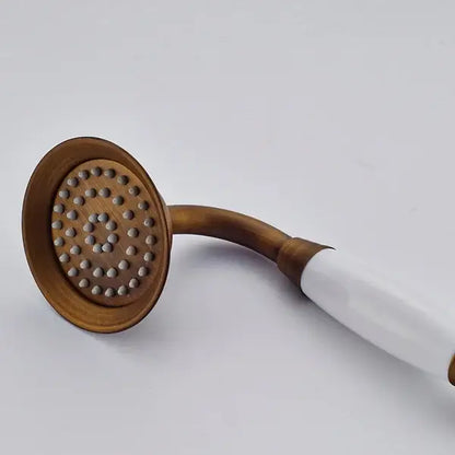 Antique brass and chrome hand shower head bathroom sprayer