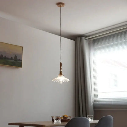 Antique brass and glass led pendant lamp kitchen hanging light
