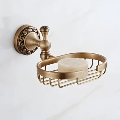 Antique brass bath hardware set bathroom vintage wall fixtures